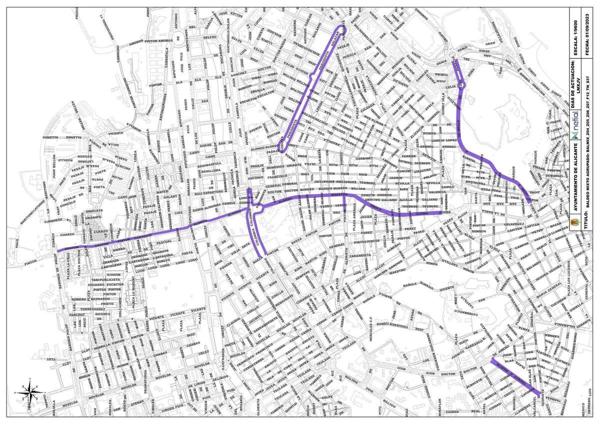 Mapa de la limpieza en Alicante: ¿cuántas veces se baldean las calles de mi barrio?