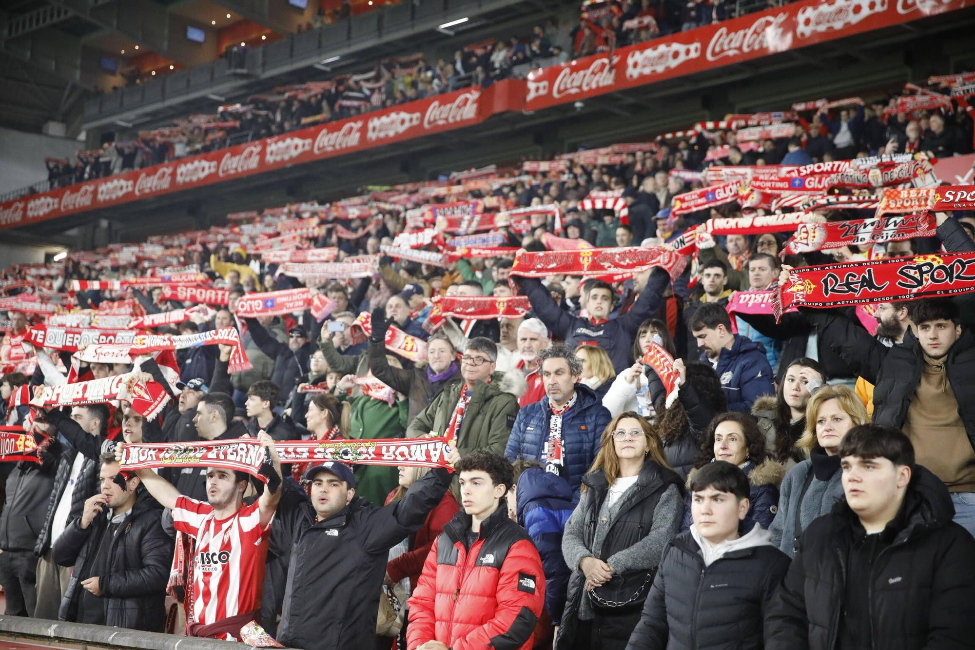 Así fue el partido entre el Sporting y el Racing de Ferrol