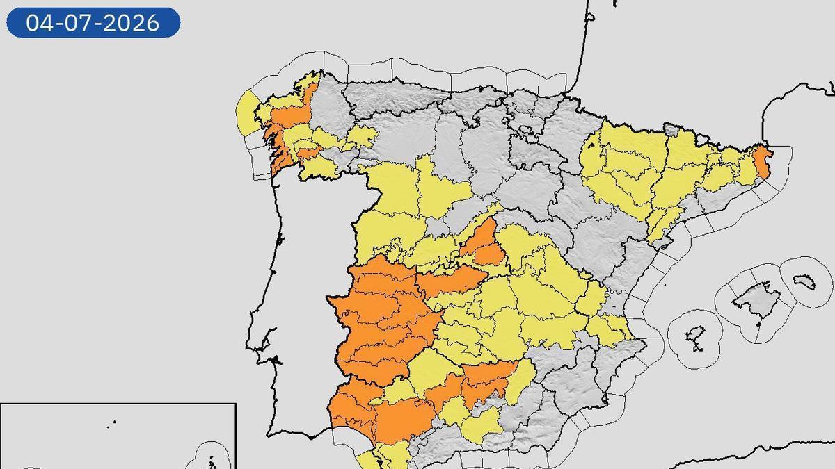 Toda la región está en alerta naranja este sábado.