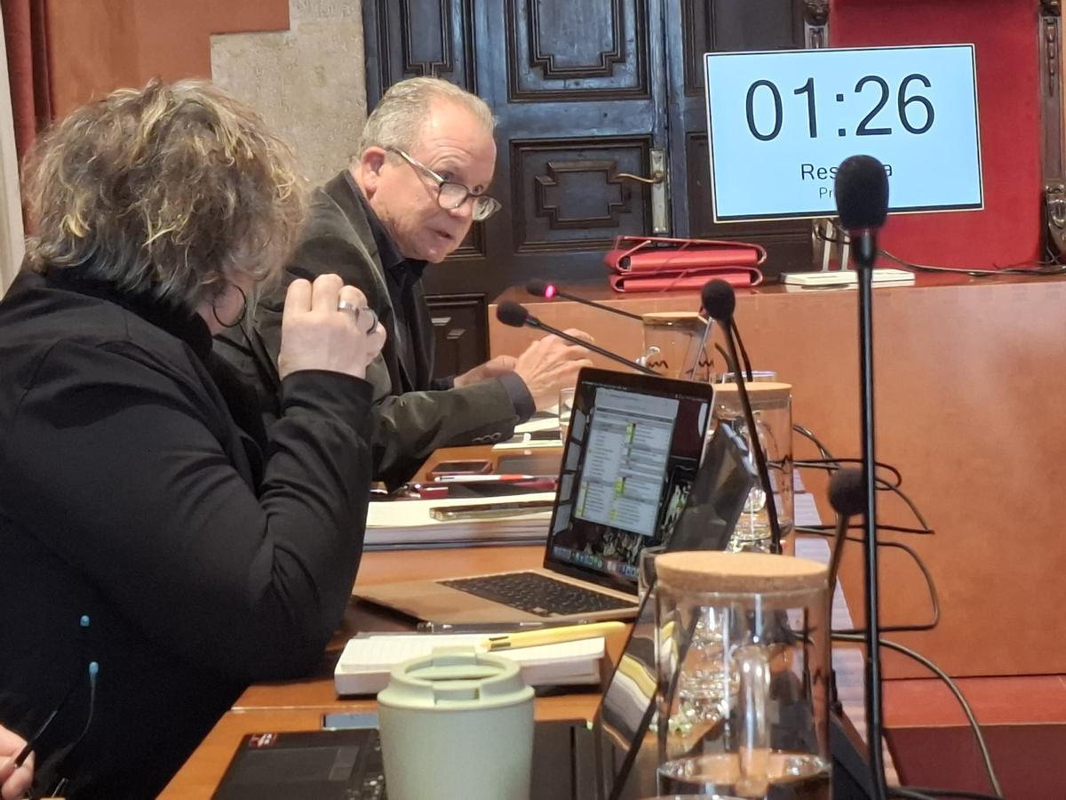Pere Massegú intervenint al ple de l’Ajuntament de Manresa