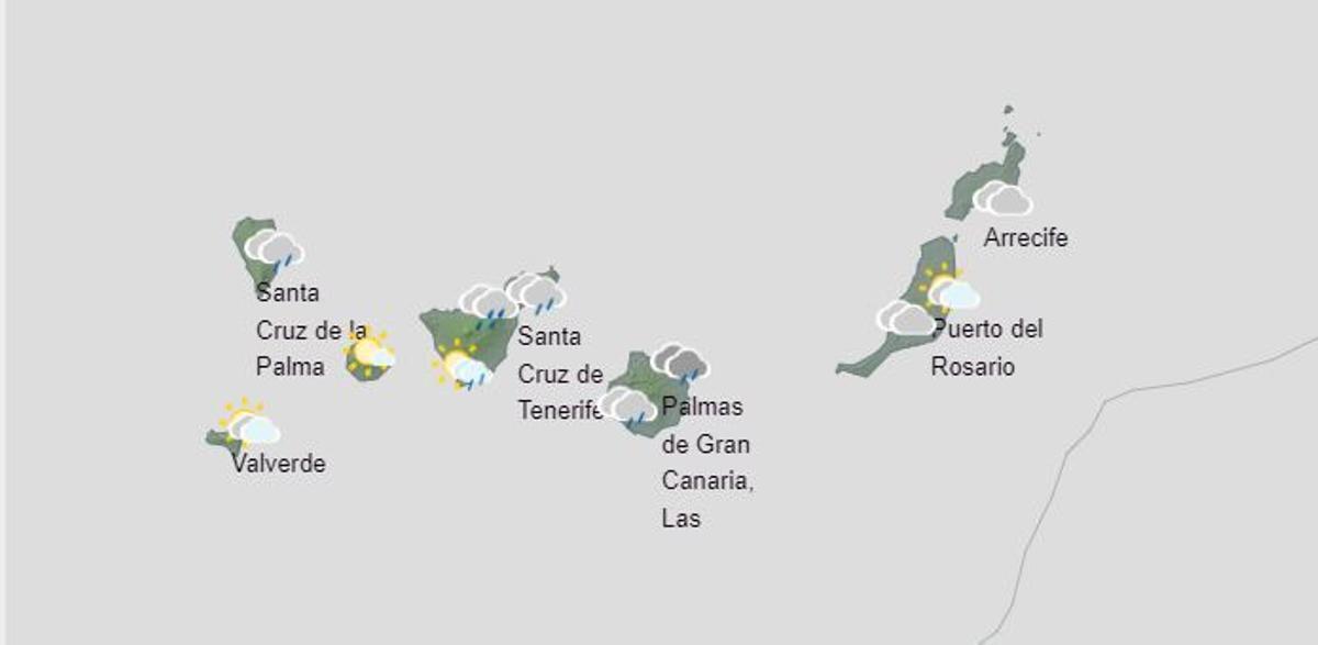 Previsión del tiempo para el próximo fin de semana en Canarias.