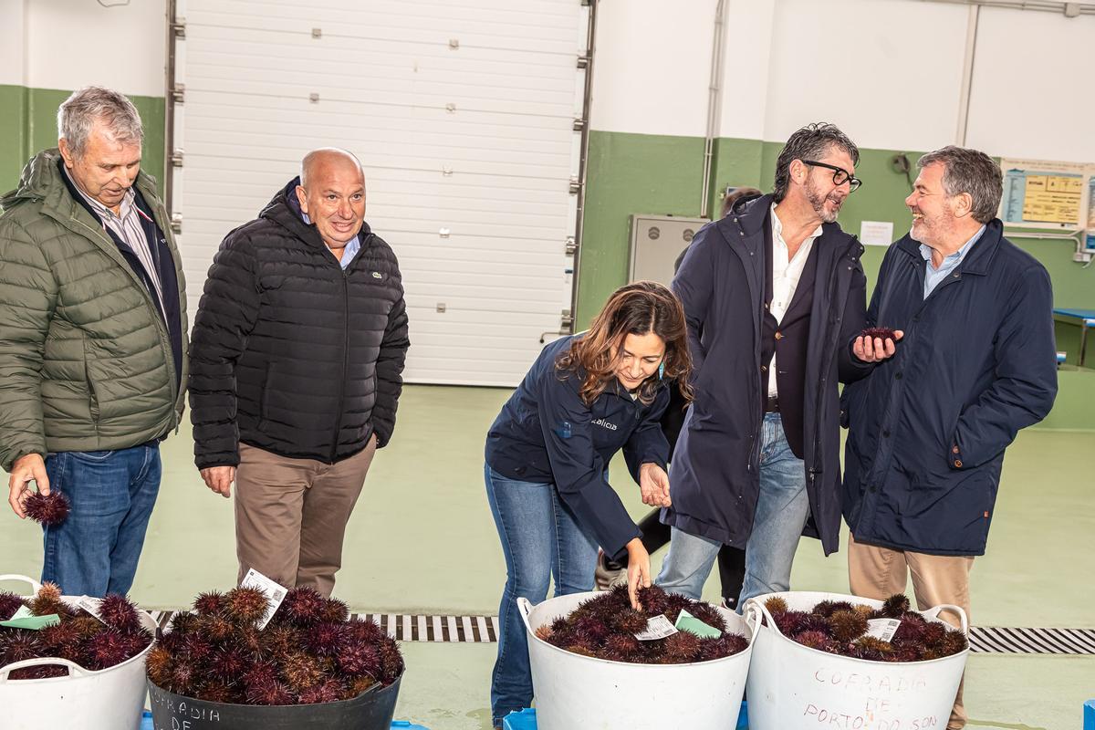 Por la izquierda, Daniel Formoso, Emilio Queiruga, Marta Villaverde, Luis Oujo y José Antonio Álvarez.