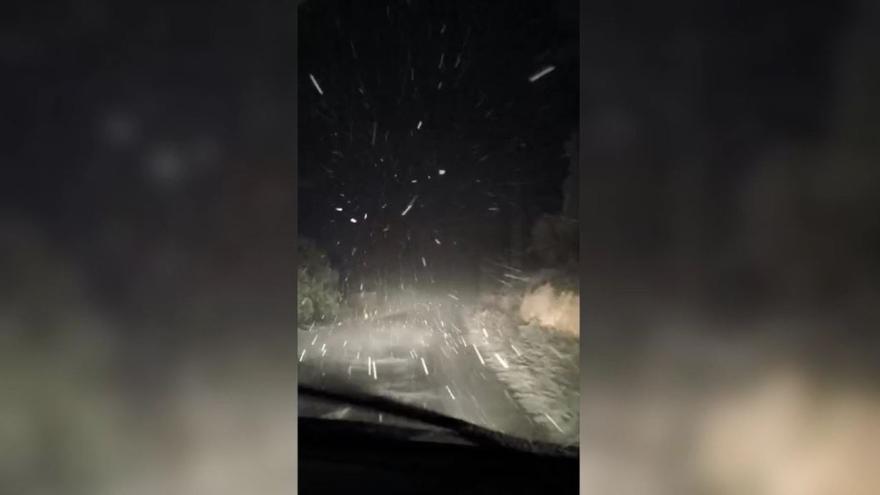Nieve en el Xorret de Catí (Petrer) en un vídeo grabado por Meteo Vinalopó
