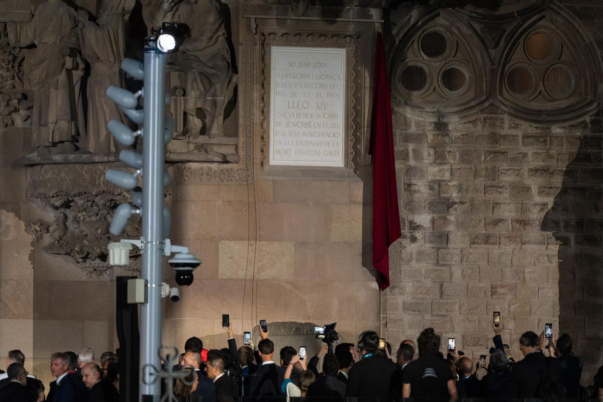 Barcelona. Sagrada familia, en al misa solemne realzada por el papa León XIV.  10 de junio de 2026. Sociedad. AUTOR: ZOWY VOETEN