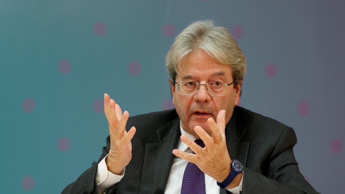 El comisario de Economía, Paolo Gentiloni, en el seminario 'Más allá del PIB', en Madrid.