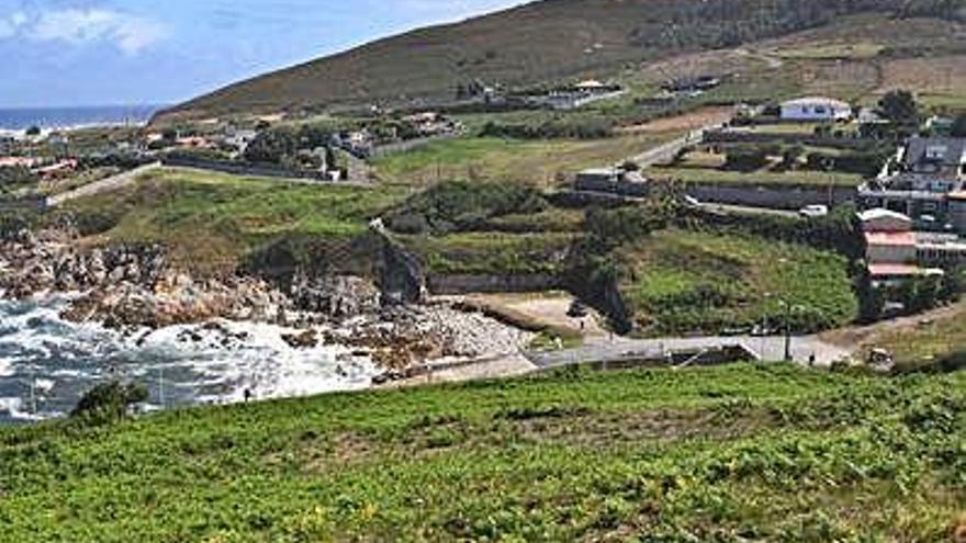 Vista de O Portiño, donde el plan general prevé construir una urbanización residencial.