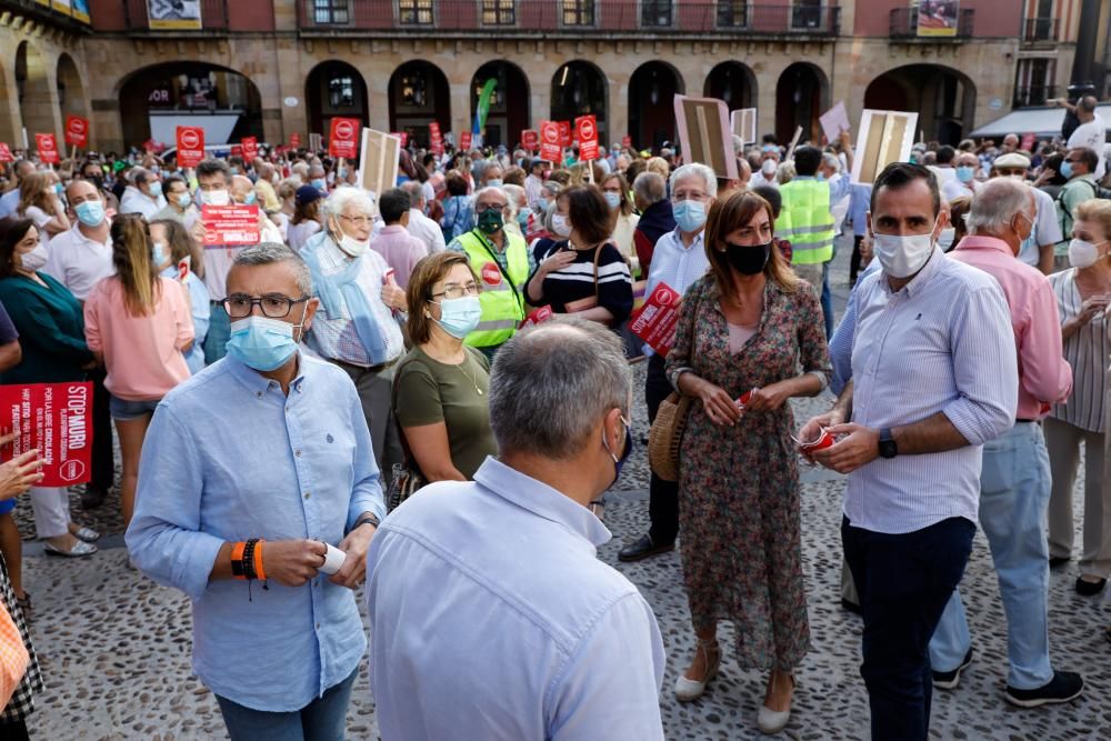 Movilización contra las peatonalización en Gijón