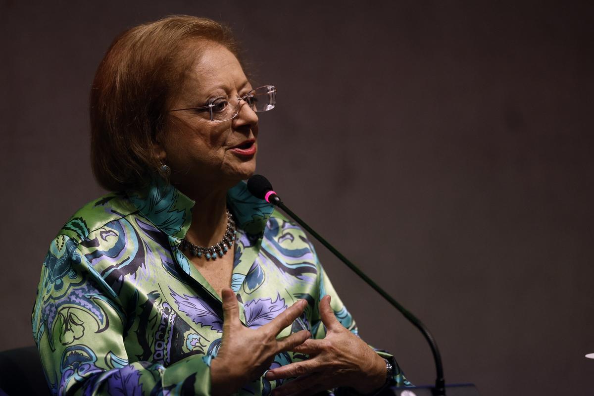 Cristina García Rodero en la rueda de prensa del IVAM.