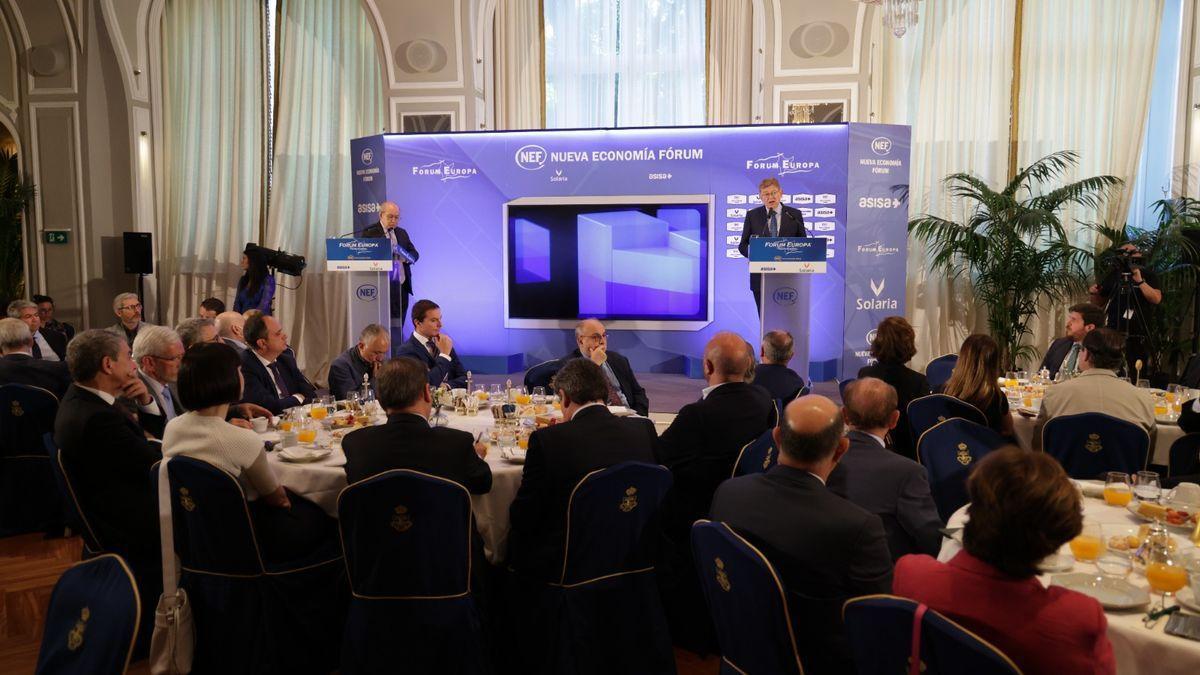 Puig interviene en el Fórum Europa celebrado en el Hotel Ritz de Madrid.