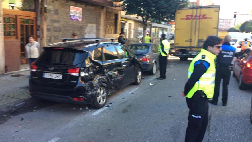 Agentes de policía en el lugar del accidente esta mañana