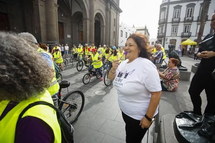 Marcha Ciclista contra la Violencia de Genero en la capital grancanaria