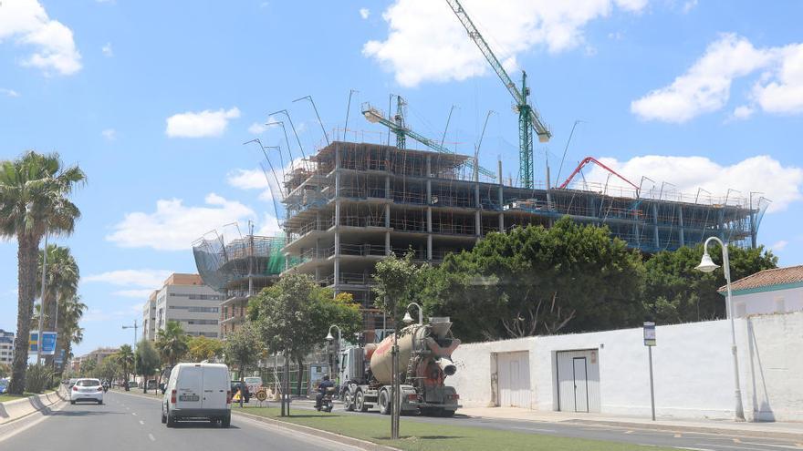 Obras de una promoción de viviendas en Málaga.