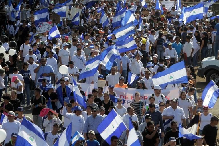 Multitudinaria marcha en Nicaragua