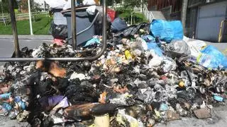 Nueva noche de contenedores quemados en A Coruña: Ardieron más de 20
