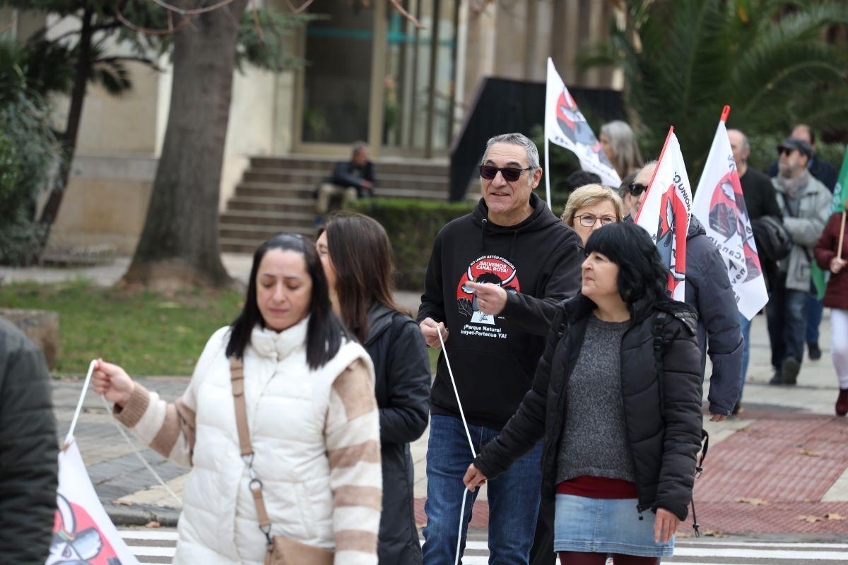 Cadena humana en Zaragoza en defensa de Canal Roya - El Periódico de Aragón