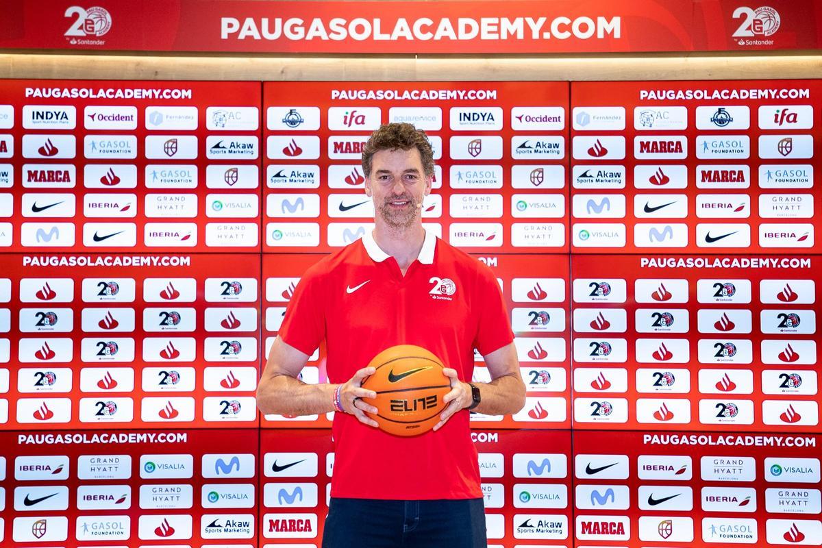 Pau Gasol, en la presentación de la Pau Gasol Academy by Santander del año pasado