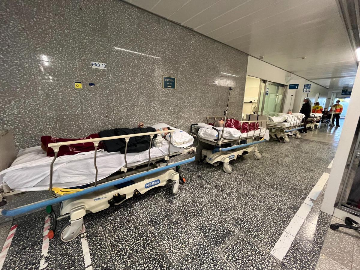 Urgencias saturadas en el Hospital Moises Broggi, el 18 de enero del 2023