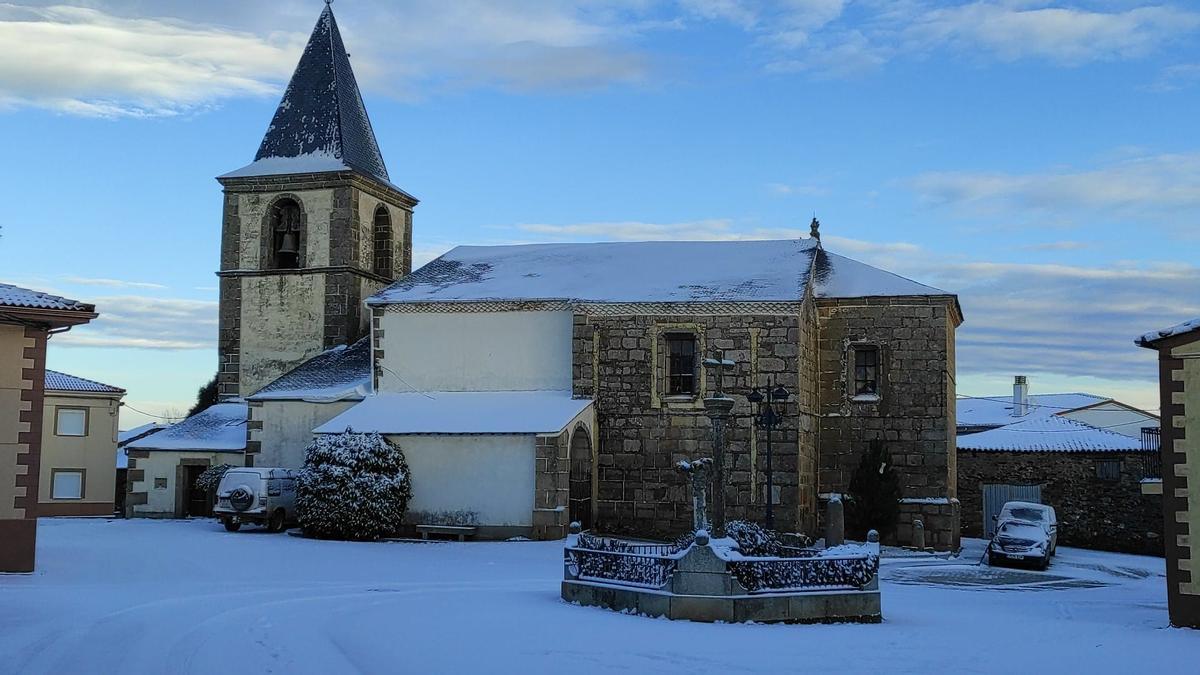 GALERÍA | La nieve del temporal Filomena llega a Aliste