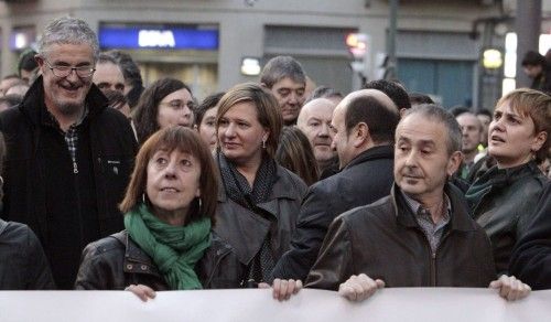 Imágenes de la manifestación convocada por el PNV y Sortu en Bilbao.