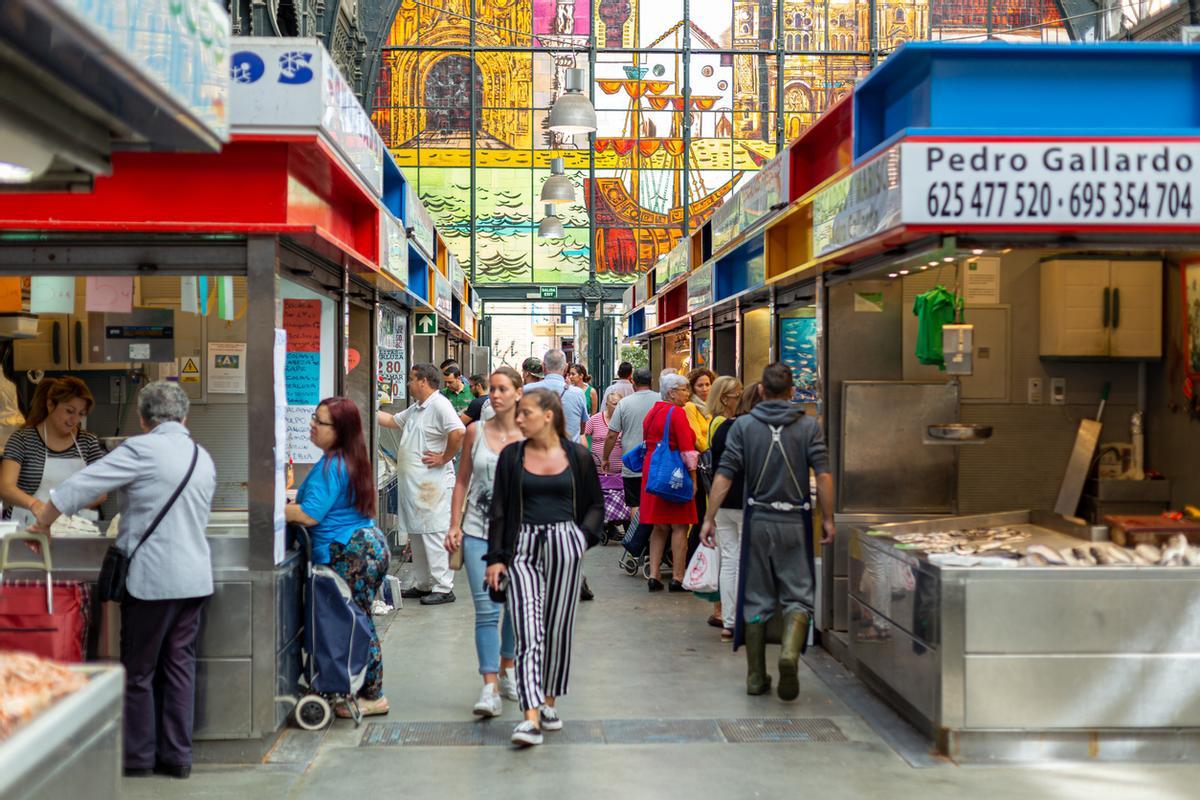 El interior del mercado es un auténtico festival de colores y olores