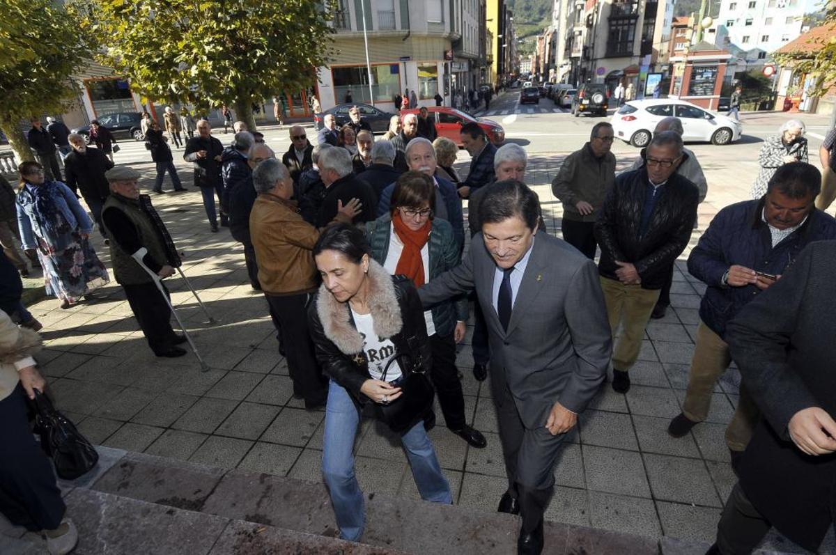 Funeral de Nicanor López Burgos en Mieres