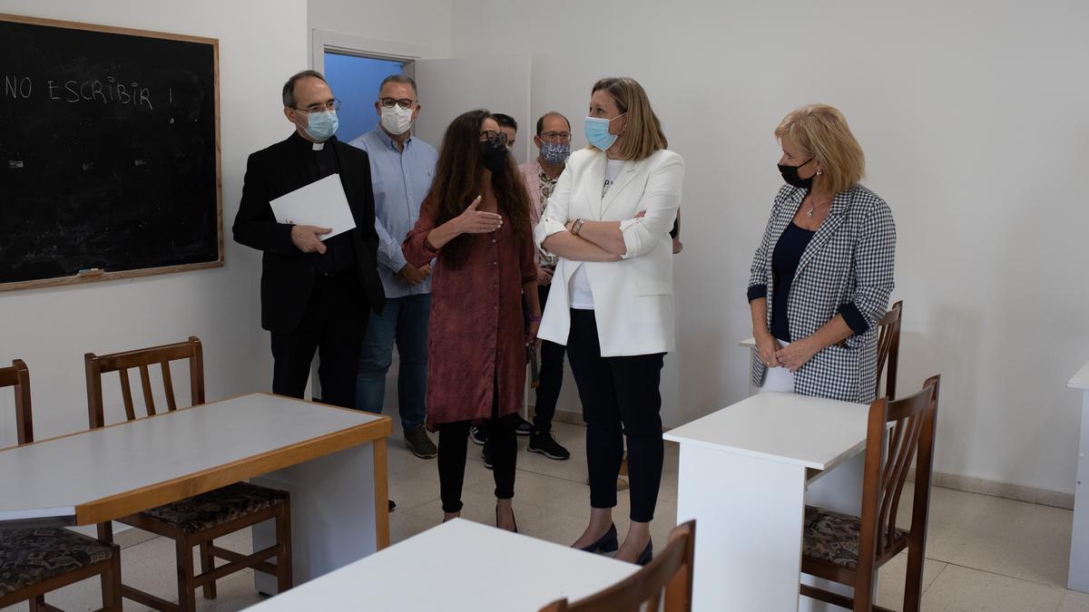 Isabel Blanco, durante la visita a Proyecto Hombre