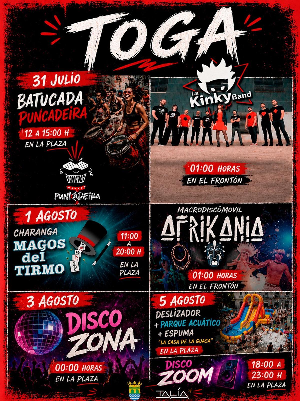 Cartel de las orquestas.