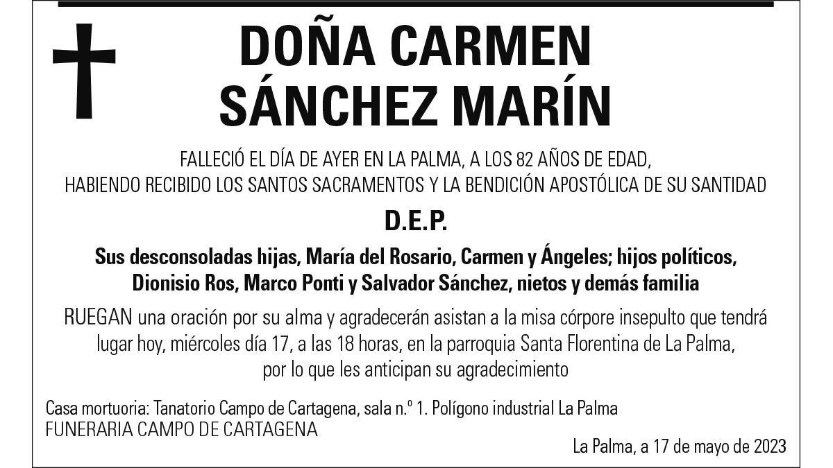 Dª Carmen Sánchez Marín