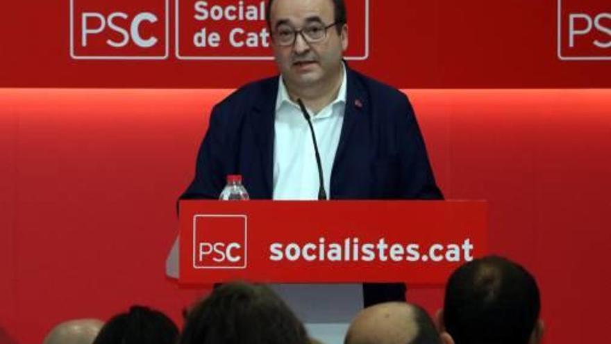 Miquel Iceta ahir al Consell Nacional del PSC