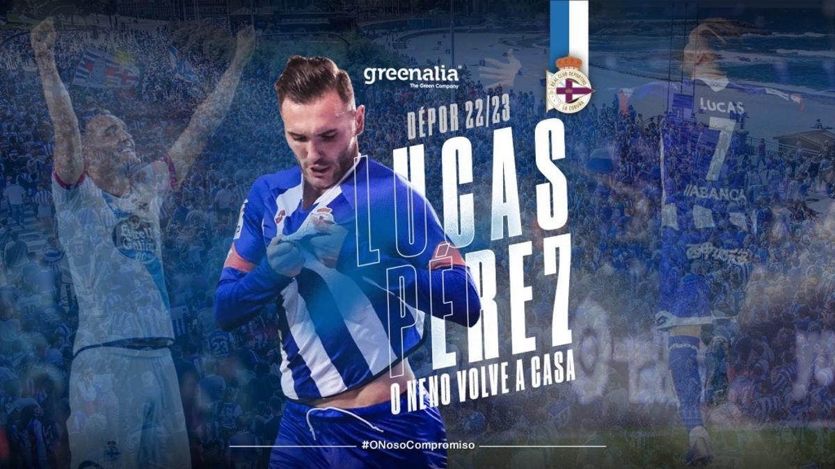 El Deportivo ha anunciado el fichaje de Lucas Pérez.