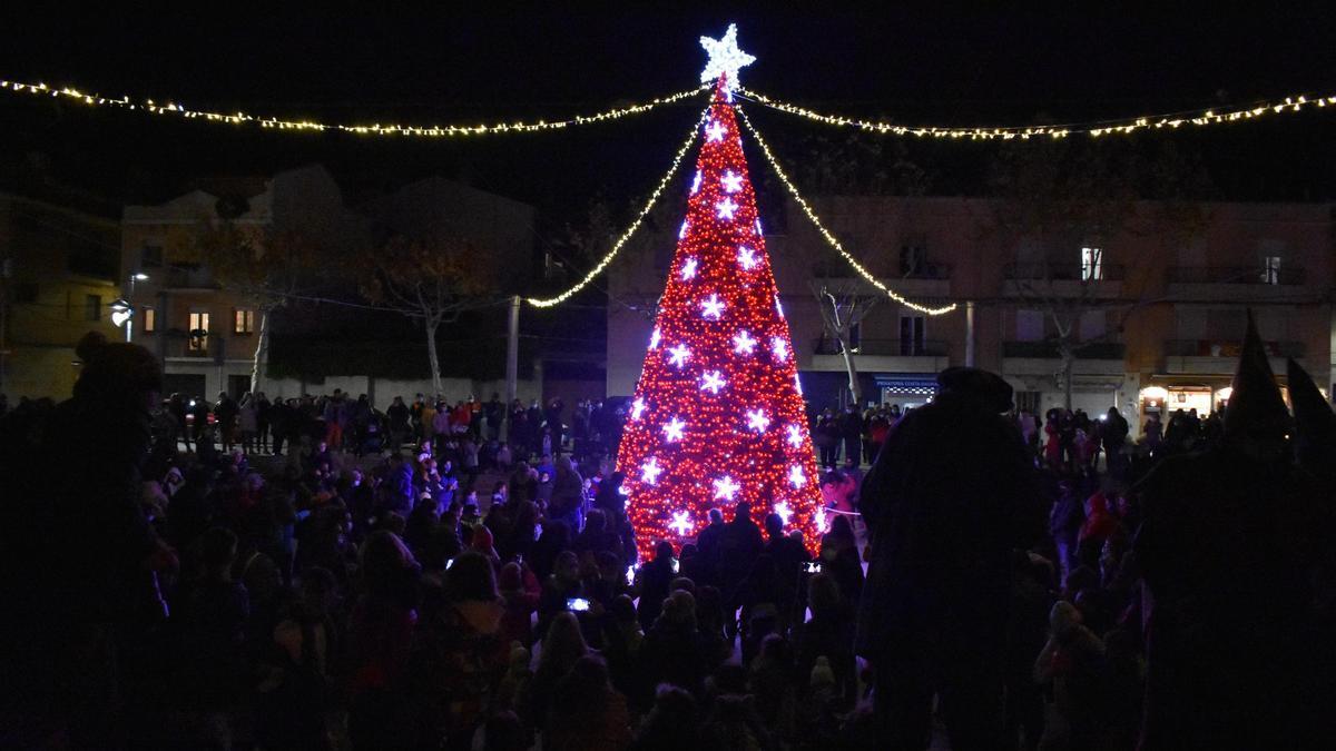 Encensa de l'arbre de Nadal de Sant Joan, l'any passat