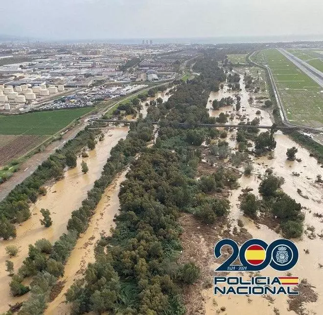 Málaga, a vista de pájaro el día después de los estragos de la DANA