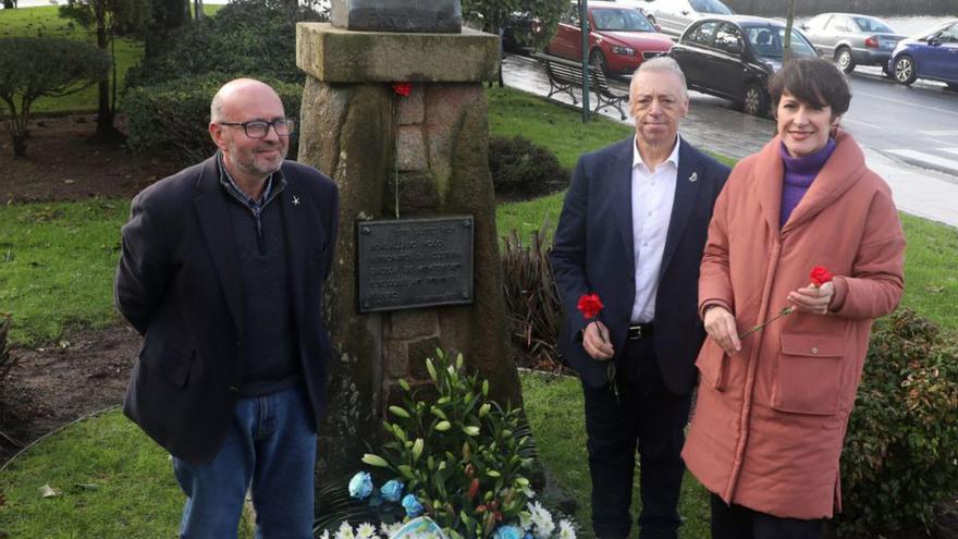 Pontón, ayer, en el homenaje a Castelao en Rianxo.   | // XOÁN ÁLVAREZ