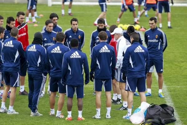 Entrenamiento del lunes del Real Zaragoza