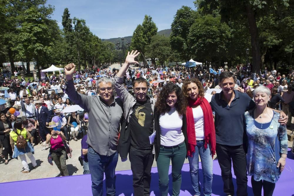 Acto electoral de Podemos en Oviedo con Juan Carlos Monedero