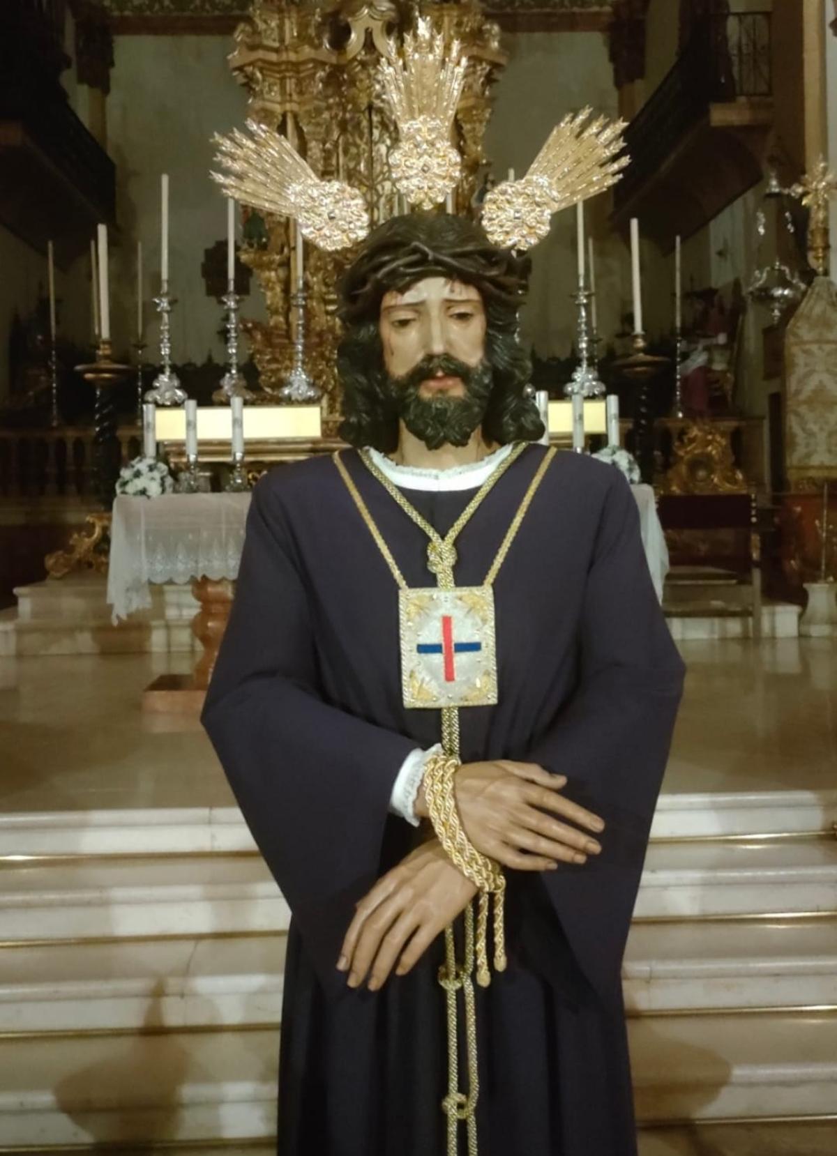 El Señor Cautivo, tras su restauración.
