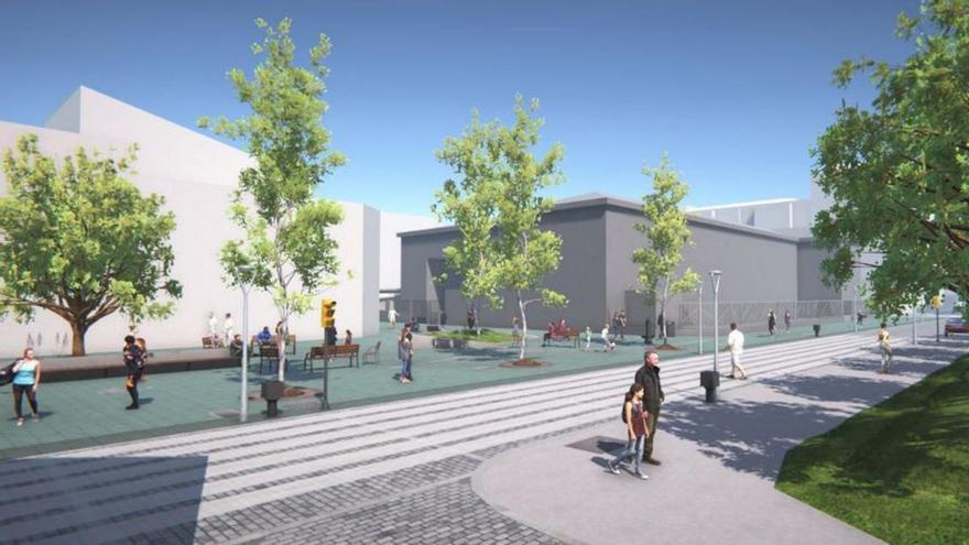 La Escuelona tendrá un entorno peatonal para dar forma a una gran plaza en El Llano