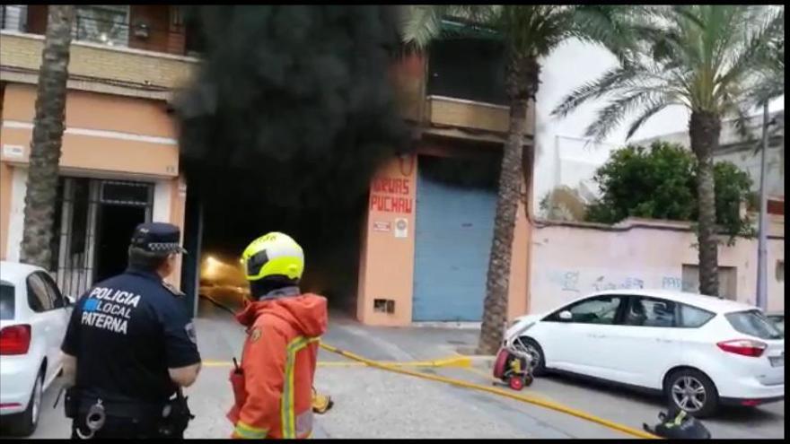 Incendio en un garaje de Paterna