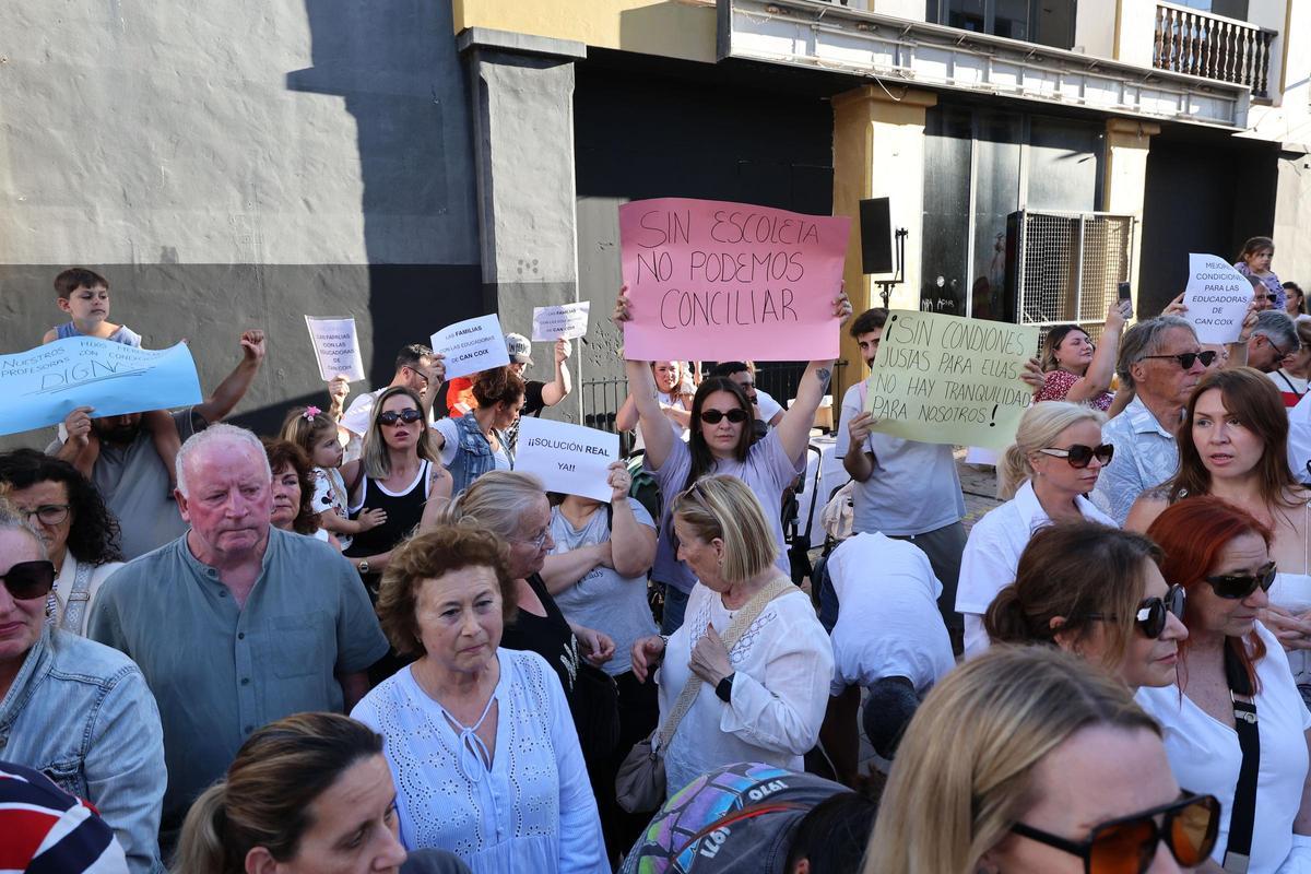 Protesta por la situación de la 'escoleta' de Can Coix.