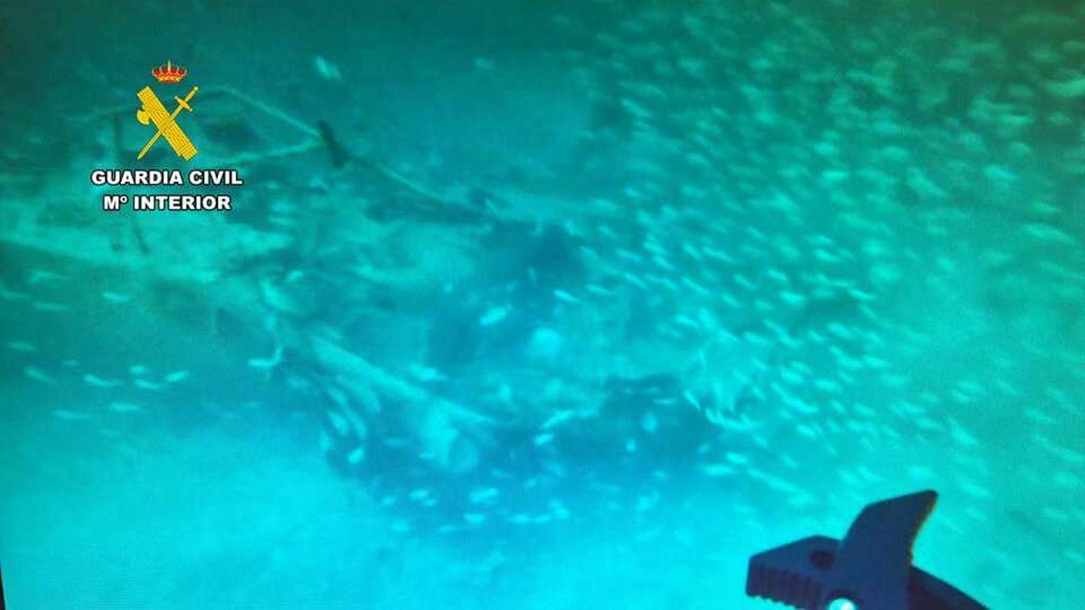 Velero hundido a 47 metros de profundidad en la Bahía de Palma.