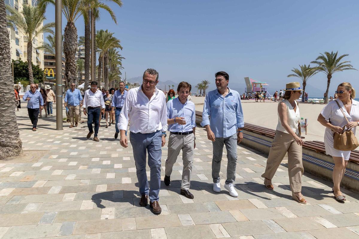 El Alcalde de Madrid Almeida hace campaña por la Playa de San Juan El Alcalde de Madrid Almeida hace campaña por la Playa de San Juan