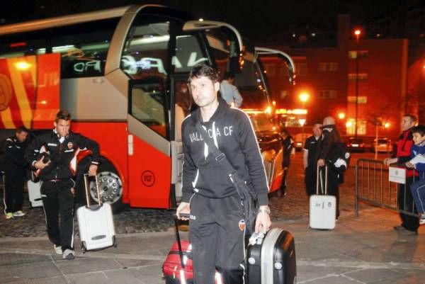 Fotogalería: Así fue la llegada del Valencia a Zaragoza