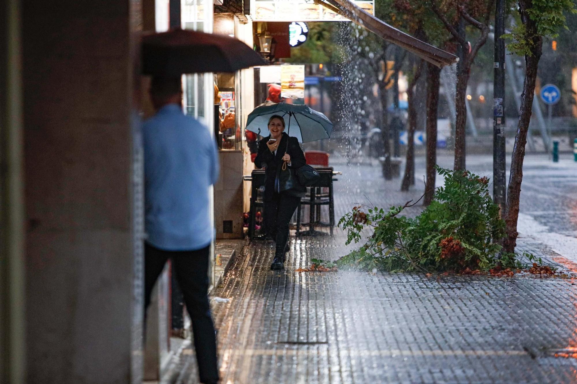 Todas las imágenes de la lluvia en Ibiza