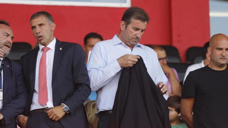 Ferran Soriano i Pere Guardiola, els dos propietaris del Girona a la llotja.