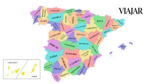 El mapa de España con el pueblo más bonito de cada provincia.