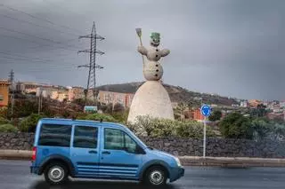 El Muñeco de Nieve de Santa Cruz de Tenerife, sin nariz