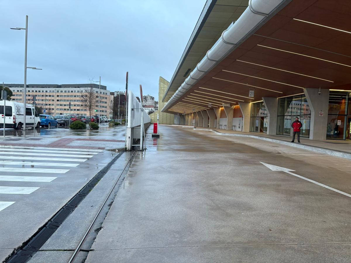 La estación de autobuses esta mañana en Santiago