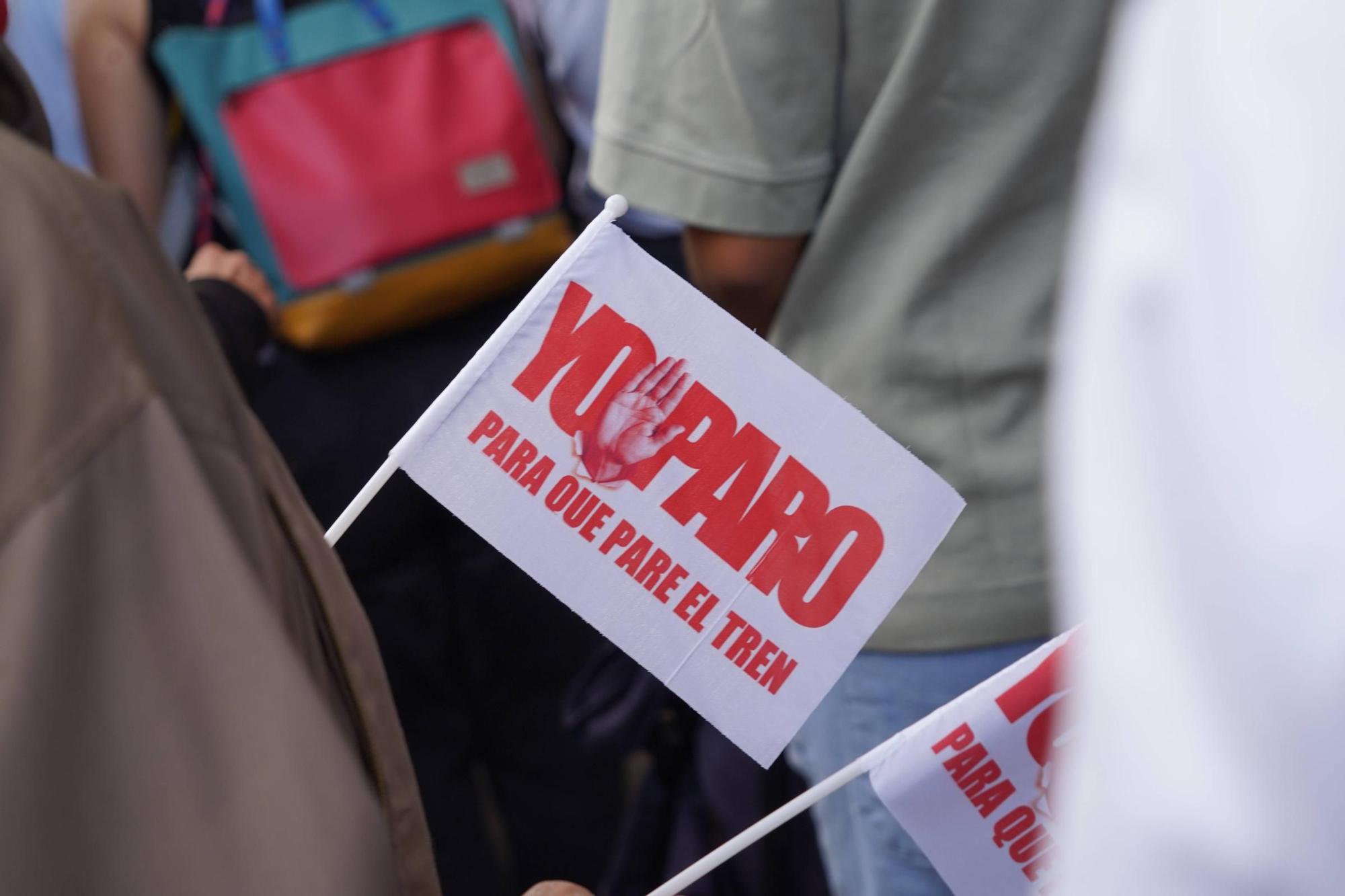 Manifestación por el AVE de Sanabria en Madrid: protesta por el tren a las puertas de Renfe