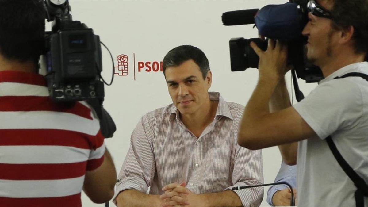 Pedro Sánchez, durante la ejecutiva del PSOE del pasado lunes.