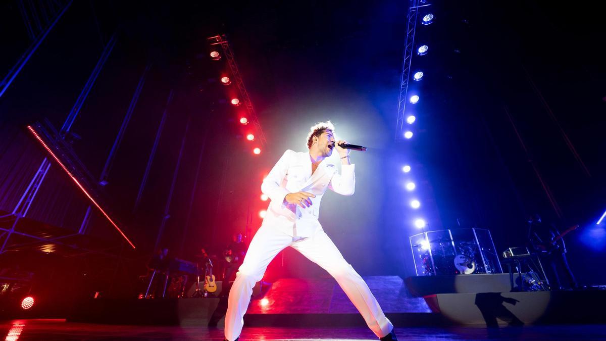 El cantante David Bisbal durante un concierto celebrado en Sevilla en 2023.
